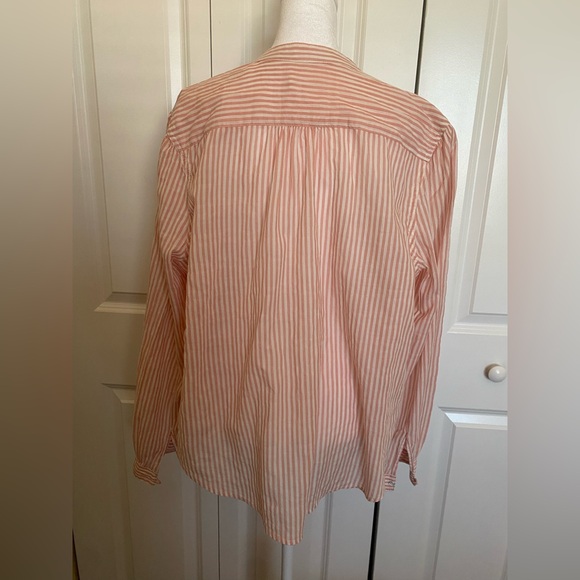 Rag & Bone Peach and White Striped Shirt Size Large - Picture 3 of 16